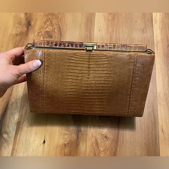 Vintage Alligator Embossed Leather Clutch - Picture 8 of 8